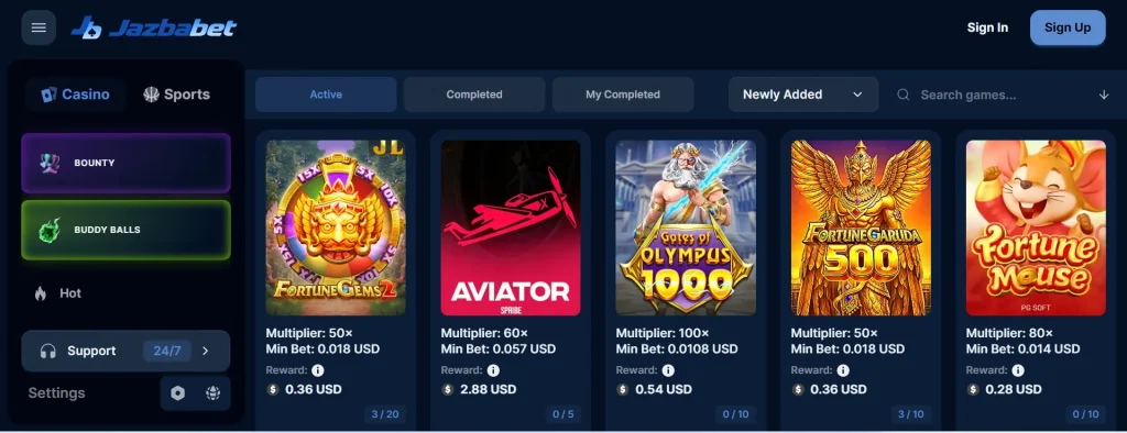 Jazba Game App