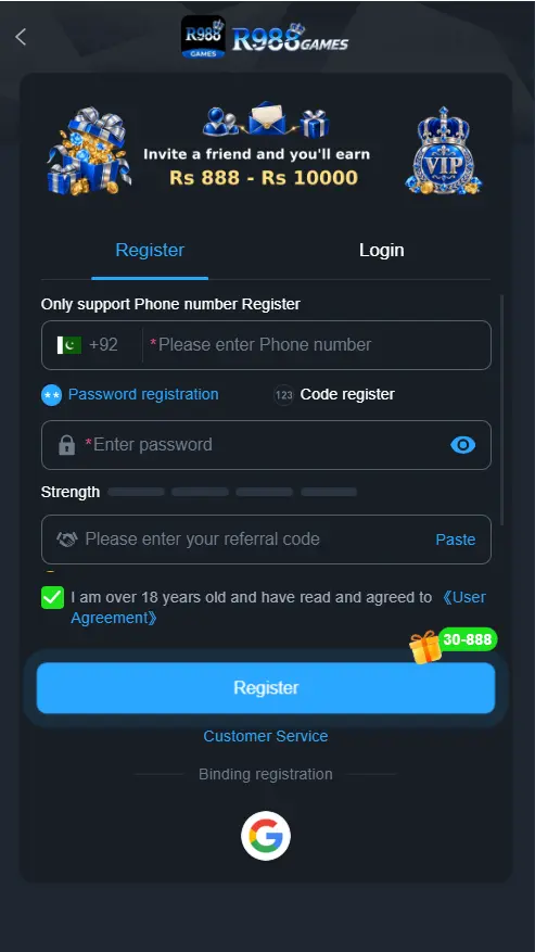 R988 Game Register